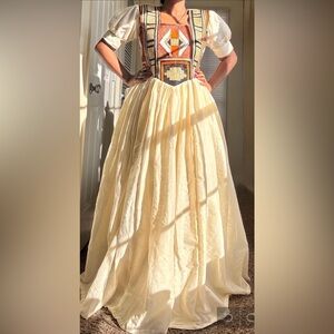 Luxury dress| elegant Ethiopian kemis|handmade Eritrean